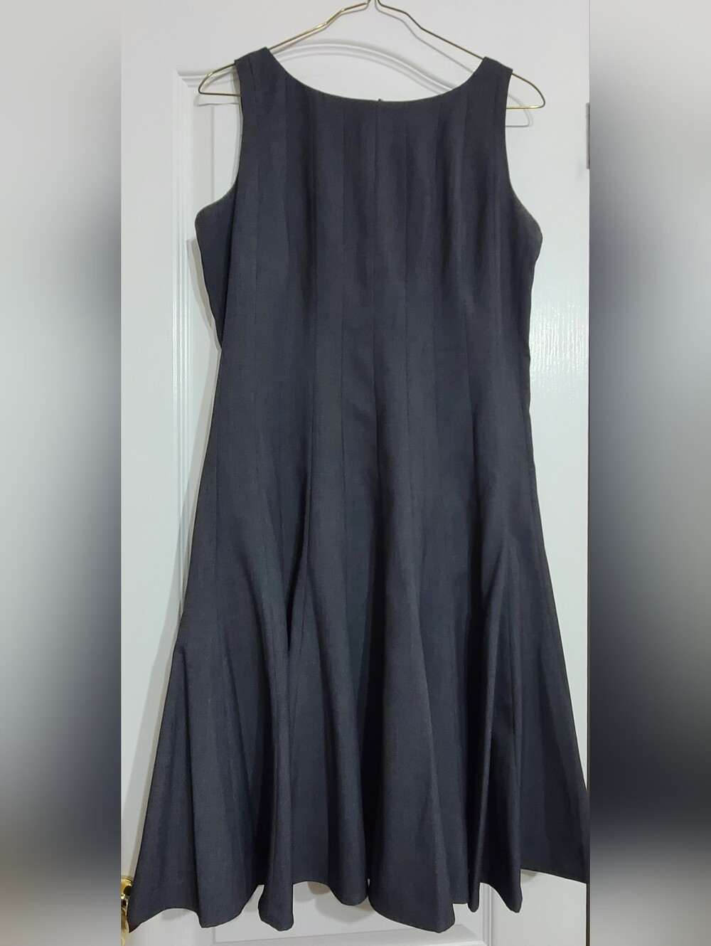 Calvin Klein Black A-Line Sleeveless Midi Dress